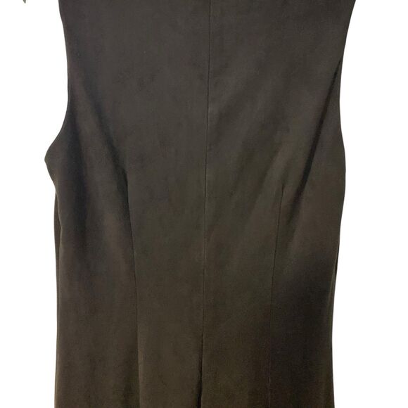 J Mclaughlin Womens Black Dominique Faux Suede Sleeveless Sheath Dress XS Party - Picture 7 of 8